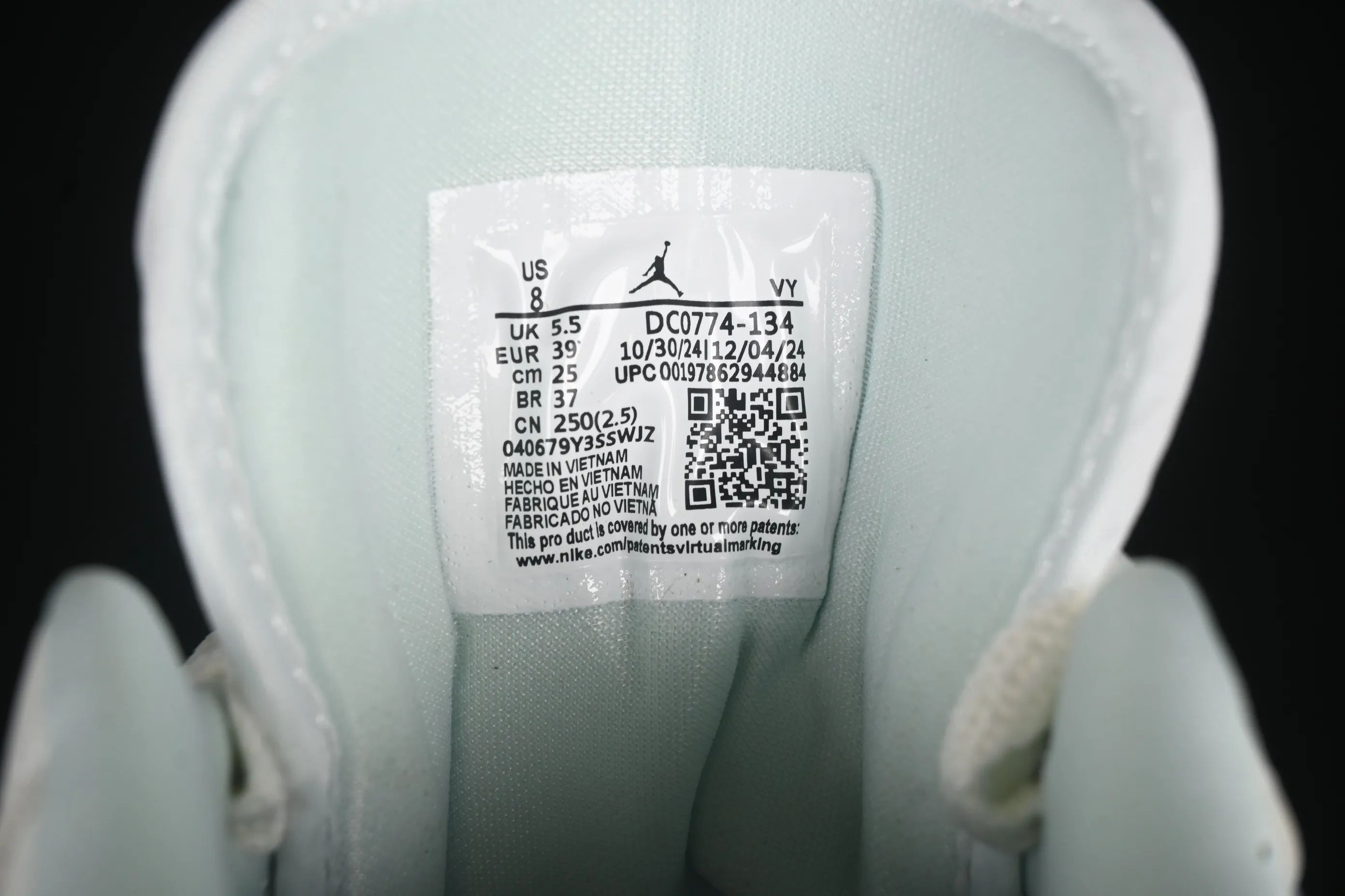 All categories Air Jordan Jordan series basketball shoes Air Jordan 1 Low Air Jordan 1 Low AJ1 Joe 1 white mint green low-top cultural and leisure sports sneakers DC0774-134